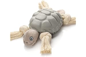 Sedioso Dog Toy Large Breed, Dog Rubber Turtle Toy, Dog Treat Dispensing Toy, Dog Squeaky Toy, Aggressive Dog Chew Toy for Middle, Large Dogs (Multifunctional Series, Grey)