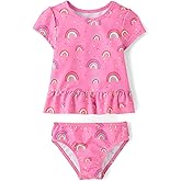 The Children's Place Boys and Toddler Short Sleeve Rashguard Swimset