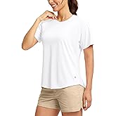 SANTINY Women's Short Sleeve Shirts UPF 50+ Sun Protection Moisture Wicking T-Shirts Hiking Athletic Workout Tops for Women