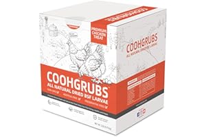 COOHGRUBS Dried Black Soldier Fly Larvae 2 lb - High-Protein Chicken Treat, Calcium-Rich Food for Hens & Birds