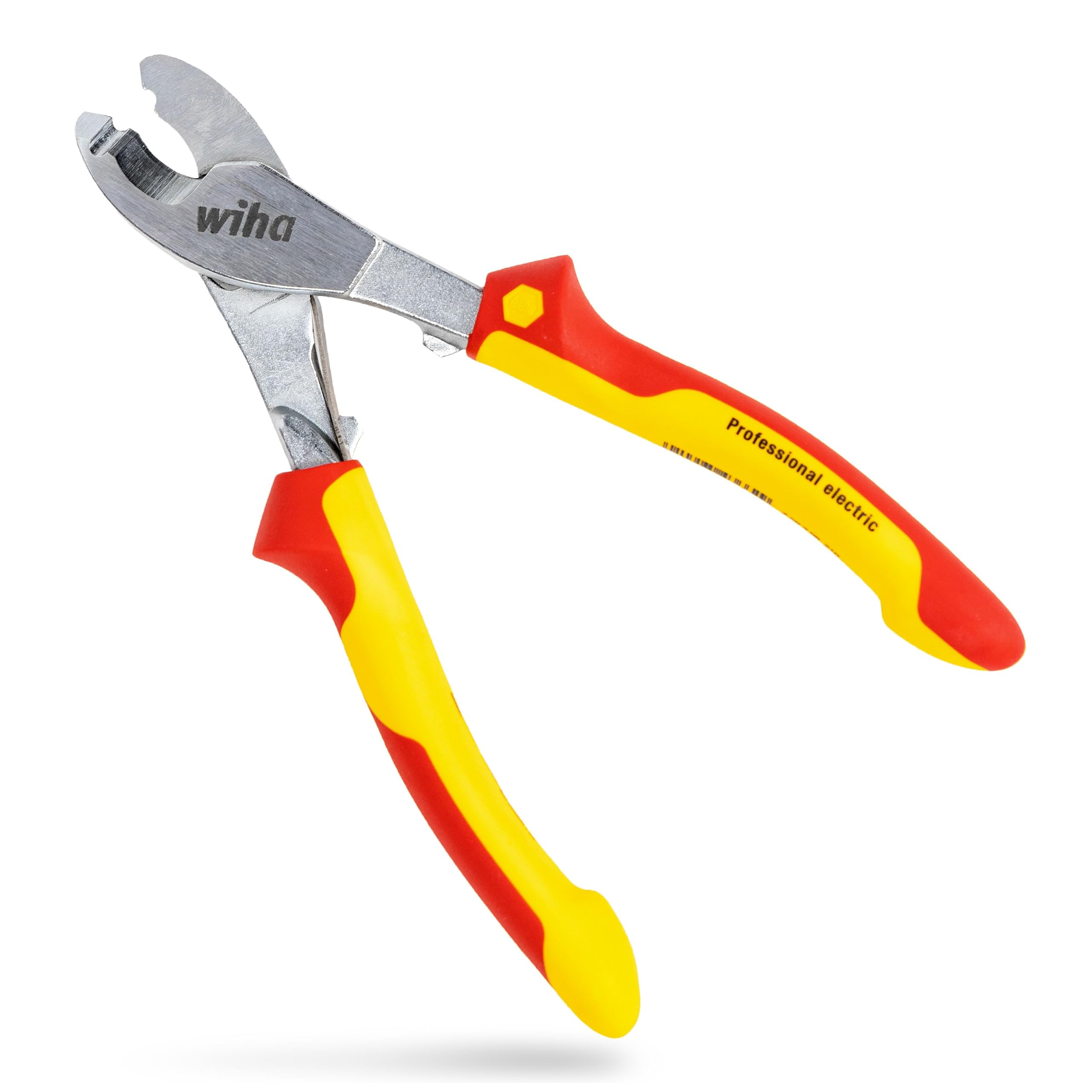 Wiha Alicates para Corte de Cables Professional Electric con resorte de apertura conectable y desconectable 180 mm, 7" (43664)