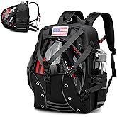 aocrin Motorcycle Backpack Helmet Bags, Large Capacity Waterproof Helmet Backpack for Men, Motorcycle Accessories Storage Cycling Bag(Black)