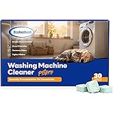 ECOFRESHEET Washing Machine Cleaner Tablets for Pet Owners – Pro 30 Tablets | Deep Clean Formula to Remove Pet Hair & Odor| Septic Safe, Compatible with HE, Top & Front Load Washers