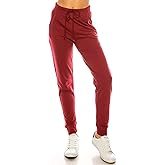 RENESEILLE Women's Casual Joggers Sweatpants – French Terry Elastic Waist Tapered Pants Pockets Workout Running Active