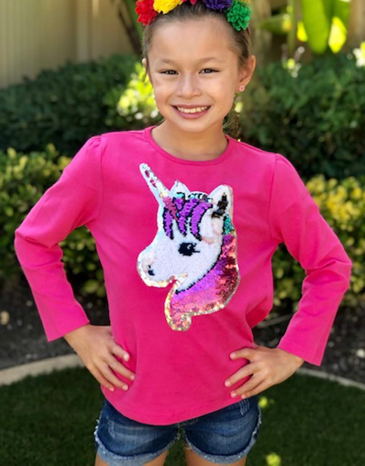 Fleece Jacket Glitter Flip Sequin Girls T Shirt Top Short Long Sleeve Leggings 3 14 Years Clothing Girls Rayvoltbike Com