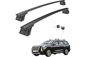 HOPE YOU READY 220lbs Heavy Duty Roof Rack Cross Bars Fit for 2019-2024 Hyundai Palisade SE SEL XRT Limited Aluminum Roof Rails Crossbars Cargo Adjustable & Anti-Theft (Only Fit with Flush Roof Rails)