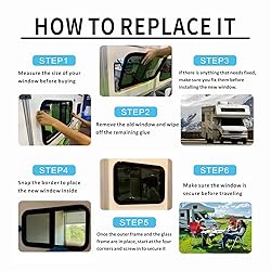 RV Window, Camper Trailer Windows, 14" W x 16" H
