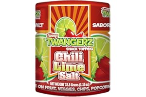 Twang Twangerz Flavored Salt Snack Topping - Lime, Lemon Lime, Chili Lime & Dill Pickle (Chili Lime, 4 Pack)