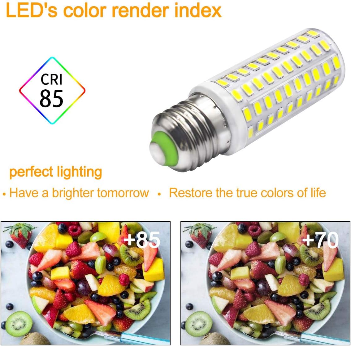 XIMNCHNI E27 Edison Screw LED Light Bulbs,10W Equivalent to 100W 120W Halogen Bulbs,Cool White 6000K, Non-Dimmable, 1200LM - Image 4