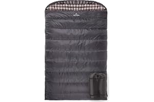 TETON SPORTS Teton Mammoth Queen Size Double Sleeping Bag- A Warm Bag The Whole Family can Enjoy – Great for Camping, Hunting and Base Camp. Compression Sack Included
