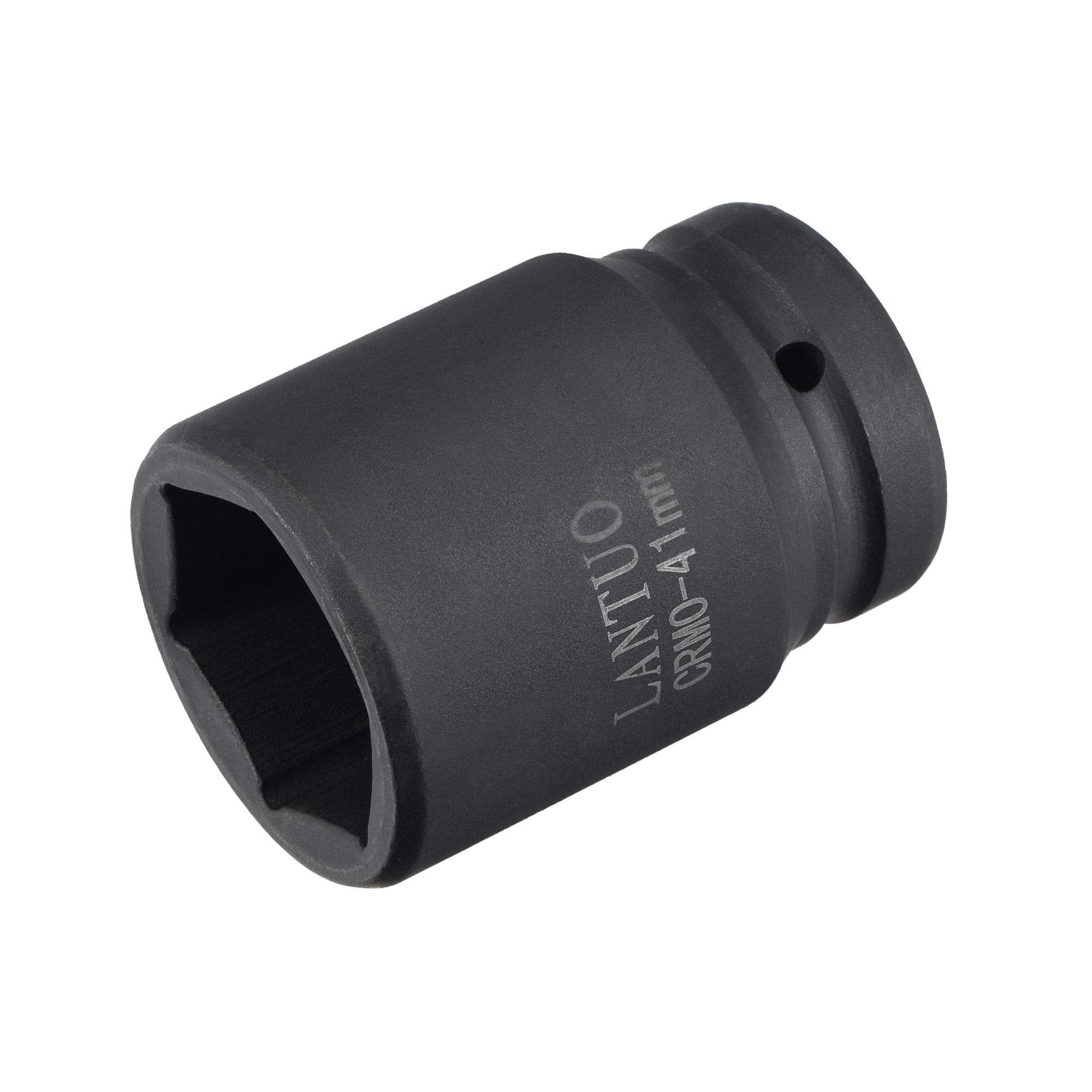sourcing map 1" Drive by 41mm 6-Point Impact Socket, CR-MO 80mm Length, Standard Metric Sizes