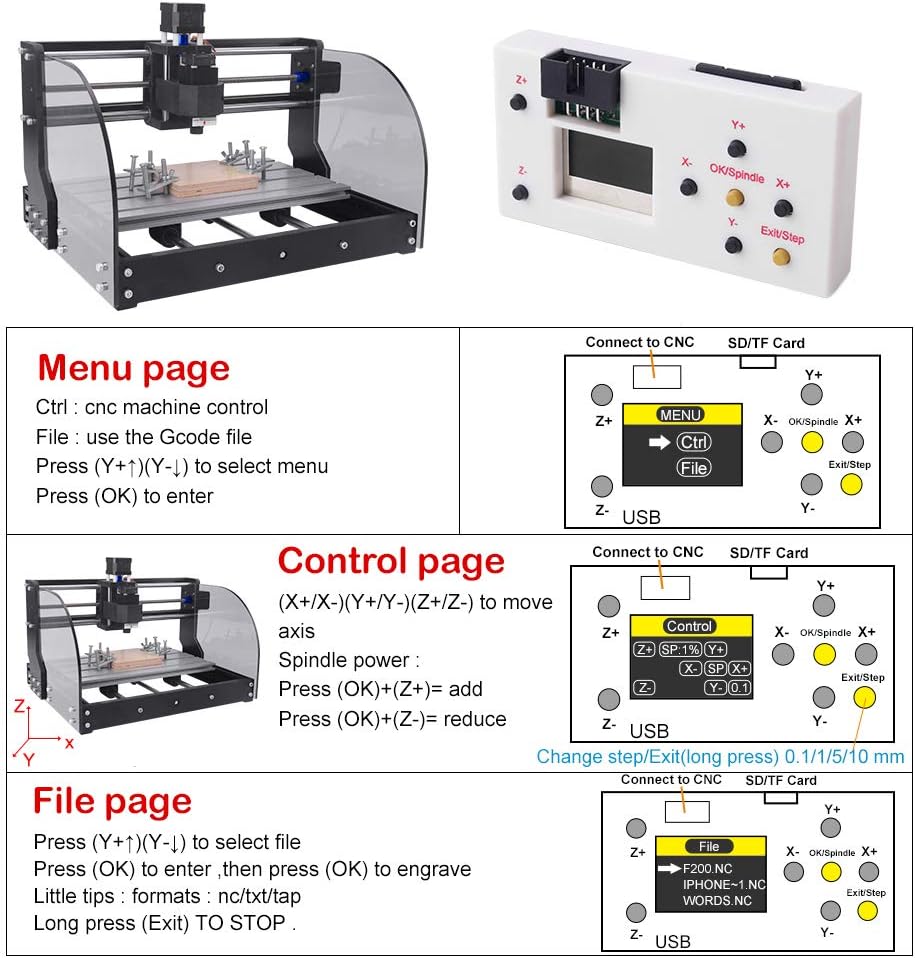 Milling Machines 300x180x45mm CNC Engrave Machine Upgrade 3018 ProM
