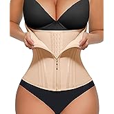 FeelinGirl Waist Trainer for Women Tummy Control Corset Waist Cincher Body Shaper Sport Workout Fajas Postpartum Zipper