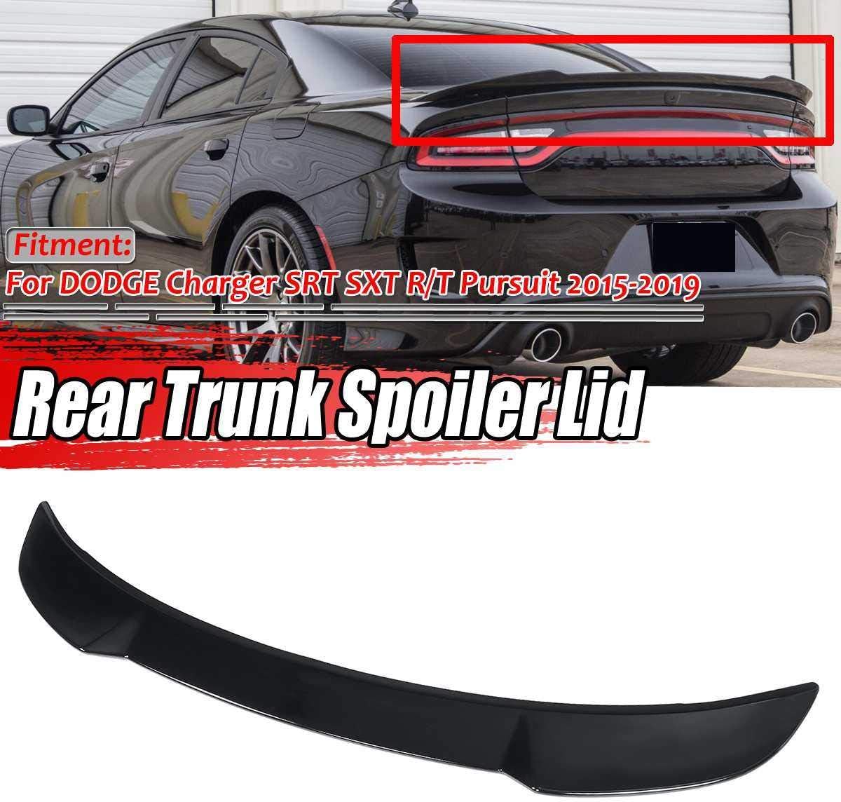 GLFDYC Black Car Rear Spoiler, for DODGE Charger SRT SXT R/T Pursuit 2015-2019 Boot Trunk Lid Wing, Universal ABS Modified Roof Extension Lip