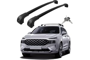 KOARIGO Roof Rack Cross Bars Compatible with Hyundai Santa Fe 2019-2023, Adjustable Aluminum Heavy Duty 300 LBS Anti-Theft Lock Cargo Carrier Rooftop Crossbar Accessories for Bike, Basket, Snowboard, Luggage