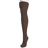 MUK LUKS womens Muk Luks® Women's Chunky Cable Over the Knee Socks