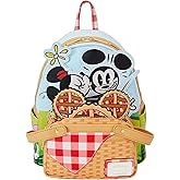 Loungefly Disney Mickey and Friends Picnic Basket Mini Backpack with Coin Bag, Standard, Black