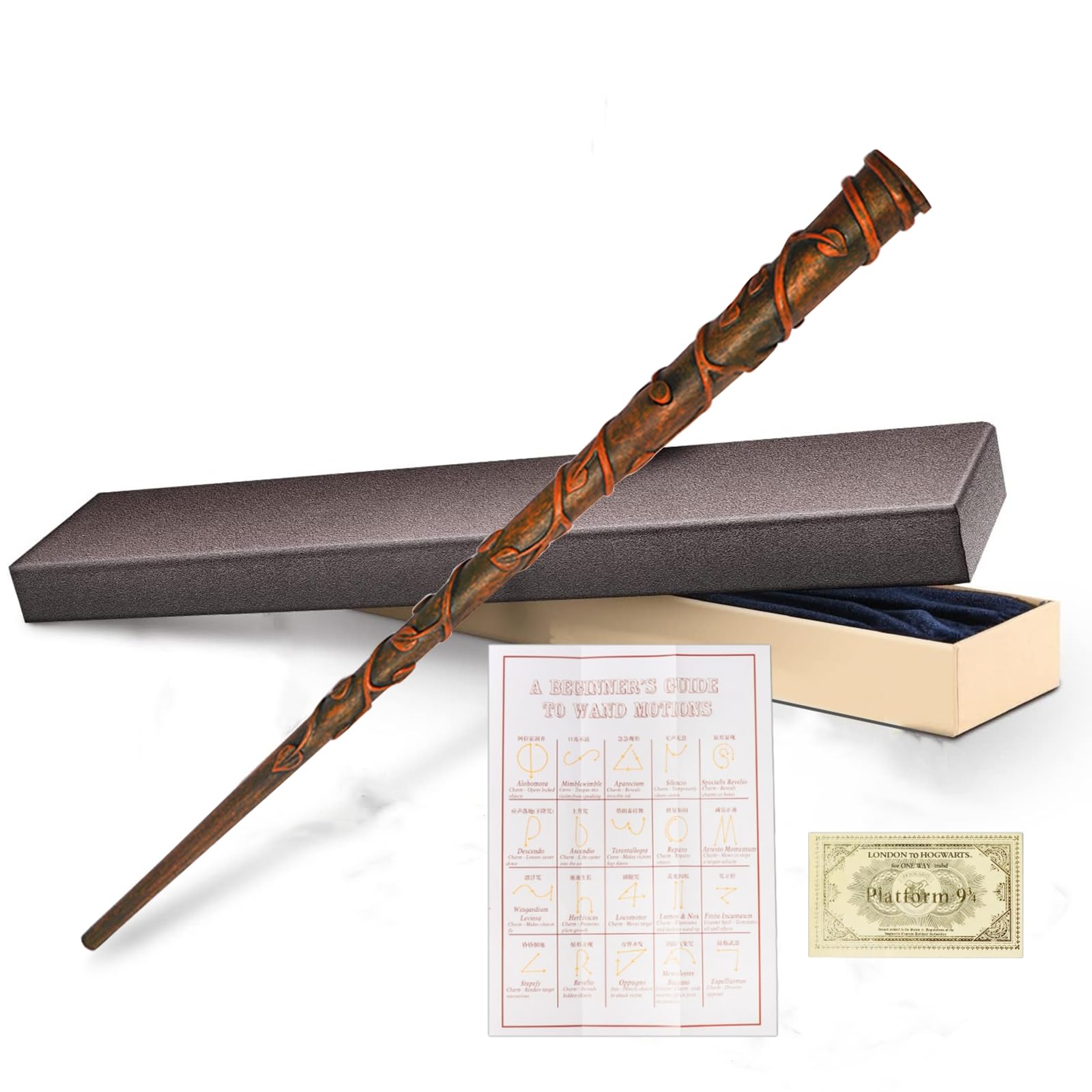 MeYuxg Magic Wand Harry Potter Hermione Magic Wand Plastic Toy Cosplay Props Fan Items for Children from 7 Years Old Gift Decoration