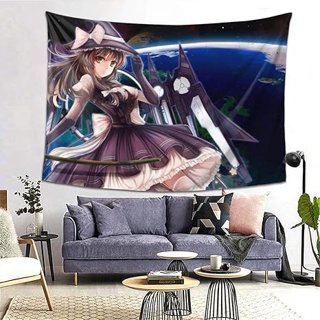 Amazon Co Jp おしゃれ 東方project霧雨魔理沙 3 壁掛けタペストリー 欧米風 寝室 リビングルーム 壁飾り インテリア モダン 多機能 パーティー イベント リビング お店 個性ギフト お祝い 3ｘ152cm ホーム キッチン