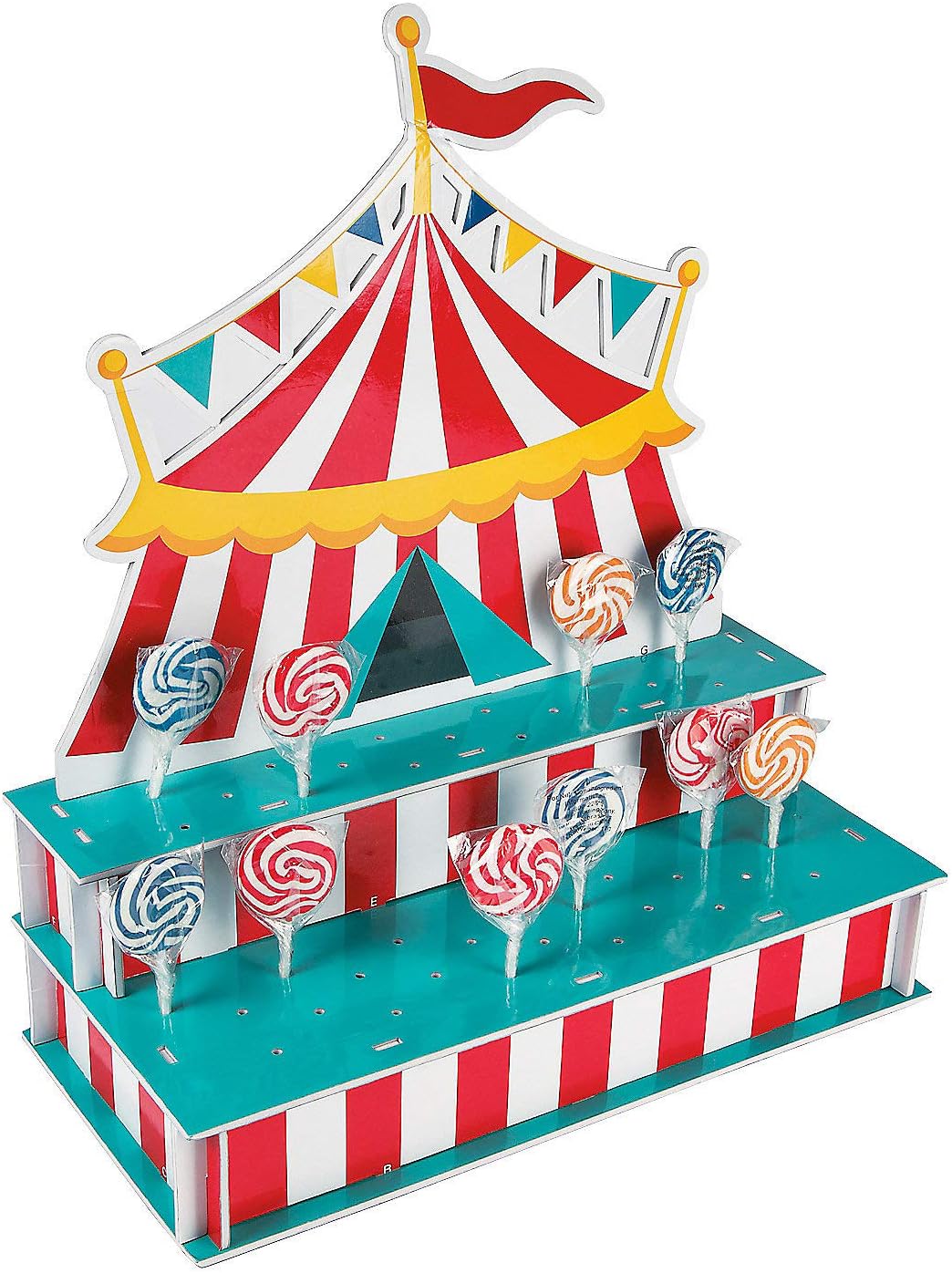 Circus Tent Shaped Lollipop Stand - Circus Party Supplies (Holds 48 Suckers)