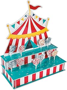 Circus Tent Shaped Lollipop Stand - Circus Party Supplies (Holds 48 Suckers)