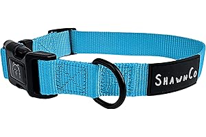 ShawnCo Dream Walk Dog Collar- Premium, Adjustable and Comfortable Pet Collar for Small, Medium, Large and Extra Large Dogs (S, Oceanic Blue)