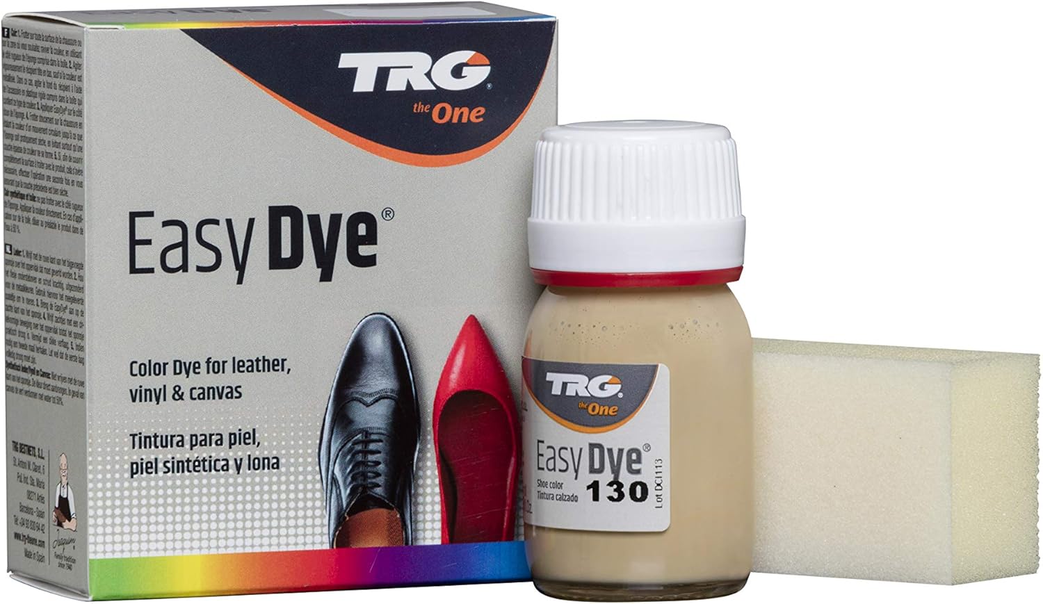 beige leather shoe dye