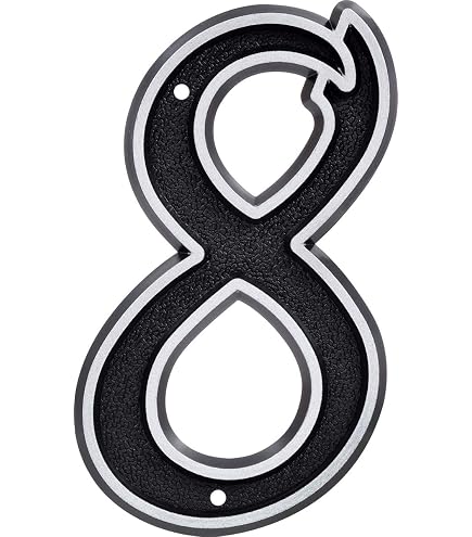 Buy 5-Inch Flush-Mount Black House Number 8 At Ubuy Nigeria