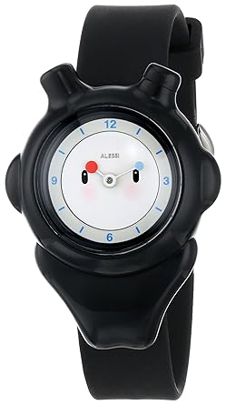 Alessi Kids AL23002 Space-Bimba Polyurethane Black Designed by Miriam Mirri Watch