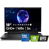Alienware M18 Gaming Laptop - 18-inch QHD+ 165Hz 3ms Display, Intel Core i7-14700HX, 16GB DDR5 RAM, 1TB SSD, NVIDIA GeForce RTX 4070 8GB GDDR6, Windows 11 Home, Onsite Service - Dark Metallic Moon