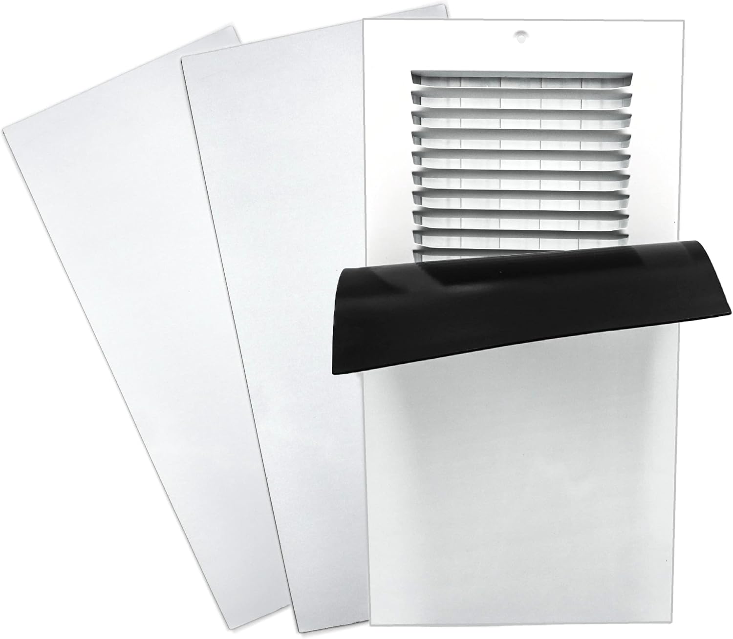 Registers, Grilles & Vents - MODERN WAVE - Extra Thick Magnetic Air Vent Covers for Ceiling/Wall/Floor 3-Pack (7.75