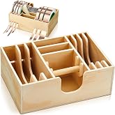 Juexica Copper Foil Dispenser for Stained Glass, Wooden Foil Dispenser | Table Foiler for Stained Glass, Copper Foil Tape Dispenser, Foil Dispenser for Art Tools Storage, Stained Glass Supplies