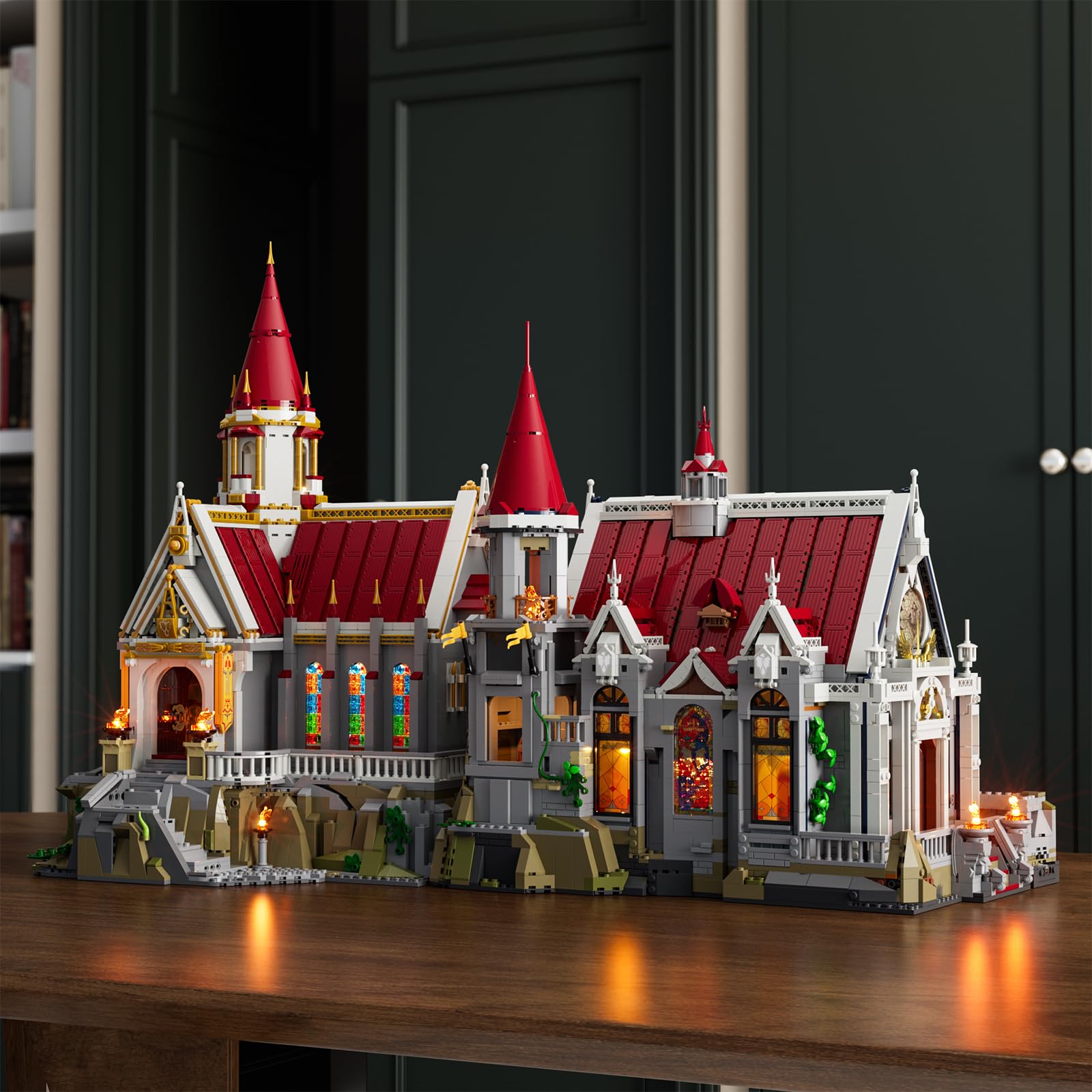 Lumibricks King's Castle Treasury – 3209 pcs gotisches Mittelalter-Schloss mit LED-Lichtern, 16 Lichtpunkte, Sammlermodell für Erwachsene, Geschenk & Ausstellungsstück 6