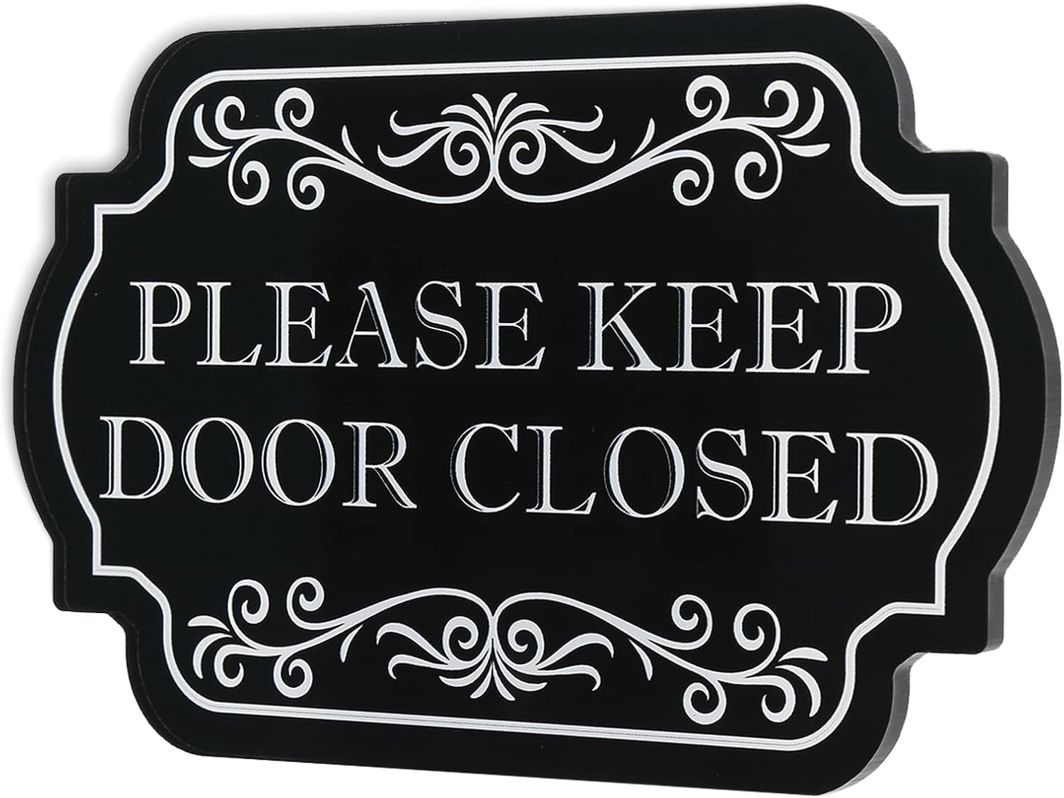 Yard Signs - Please Keep Door Closed Sign for House, Home Office Front Door Signs for Business Store Cafe Restaurant Shop, Modern Design Acrylic Door Sign with Strong Adhesive Tape, 6.3