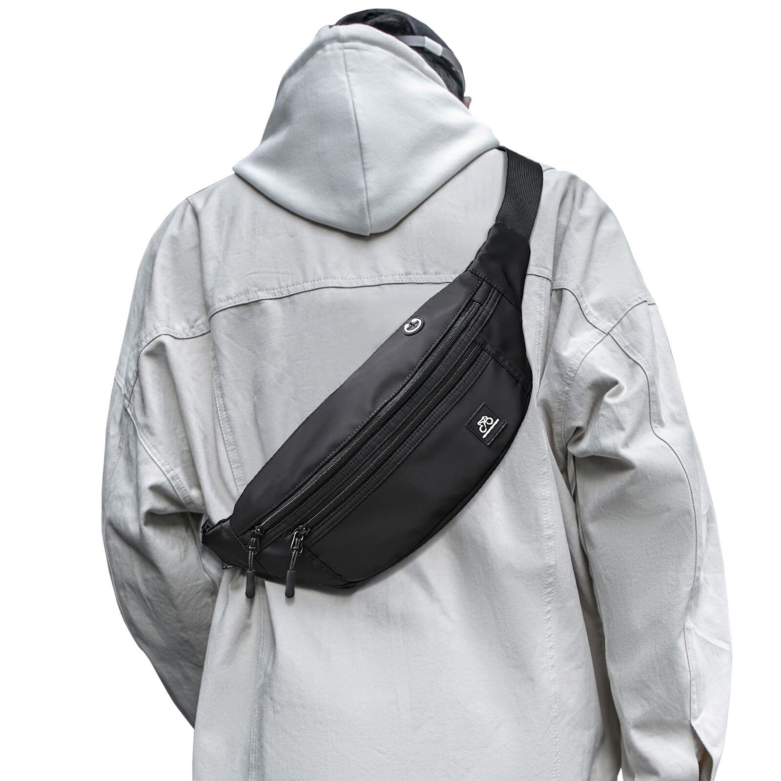 SZSYCN Crossbody Sling Bag for Women Fanny Pack with D Ring Waterproof Waist Bag for Phone and Keys Lightweight Fanny Pack with Adjustable Strap Belt Bags for Women Running Bumbags for Dog Walking