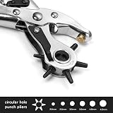 Gunpla Heavy Duty Leather Hole Punch Plier 6 Size Punch Brass Pad Ergonomic view 8