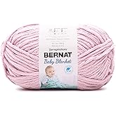 Bernat Baby Blanket Yarn for Crocheting Soft, Baby Pink | #6 Super Bulky Yarn, 100% Polyester, Soft Baby Blanket Yarn for Crochet, Knitting &amp; Crafts, 220yds, 300g/10.5oz, 1 Pack