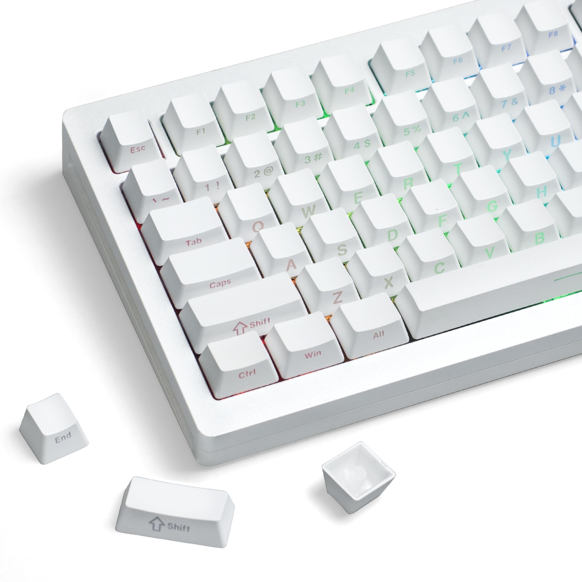 Mua XVX White Keycaps - Side Print PBT Keycap Set, Double Shot Shine ...