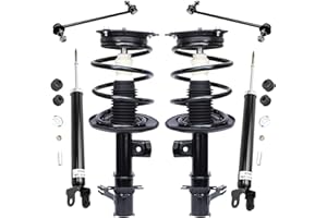 Detroit Axle - 6pc Struts Shocks kit for 2007-2013 Nissan Altima Complete 2 Front Quick Install Ready Struts with Coil Spring Assembly 2 Sway Bar Links + 2 Rear Shock Absorbers Replacement Suspension
