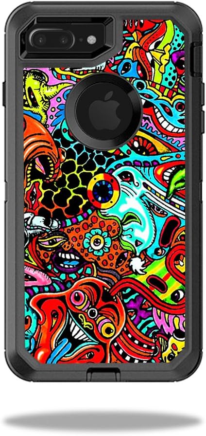 Amazon Com Mightyskins Protective Vinyl Skin Decal Compatible With Otterbox Defender Iphone 7 Plus Case Wrap Cover Sticker Skins Acid Trippy