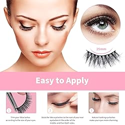 Mebver False Eyelashes Cat Eye Faux Mink Lashes