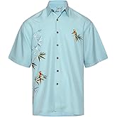 Bamboo Cay Men's Short Sleeve Flying Parrots or in Golf We Trust Embroidered Camp Shirts
