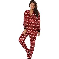 Big Feet Pajama Co. Adult Footie Pajamas - Plaid Flannel Onesie With Non-Slip Soles
