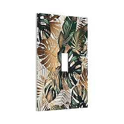 Green Tropical Leaves Gold Palm Leaf Botanical 1
