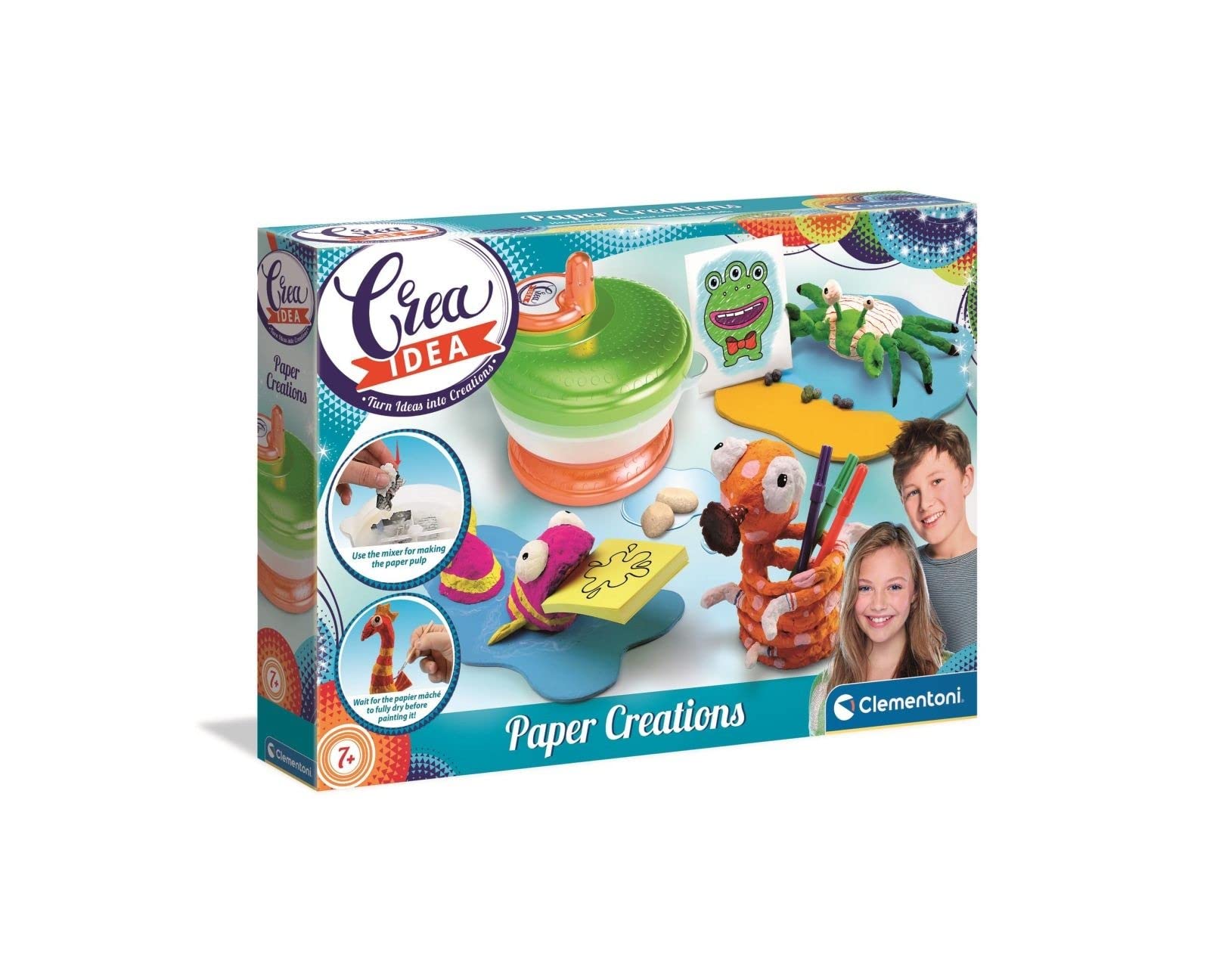 Clementoni - Crea Idea-La casa di Papier Mache Creative Game, Multicoloured, 18575