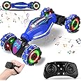Gesture RC Car - Gesture Sensing RC Stunt Car Toys for Boys Girls Aged 6-12, 2.4GHz 4WD Hand-Controlled Remote Control Twist Car with Lights Music - Best Birthday Gifts for Kids