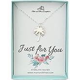 Palm Tree Necklace in Sterling Silver on a Sterling Silver Cable Chain. Palm Tree Necklace. Beach Jewelry. Tropical Jewelry Gift. Palm Tree