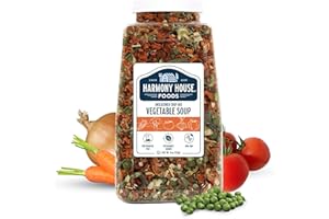 Harmony House Premium Vegetable Soup Mix - Dehydrated Vegetables for Cooking, Camping, Emergency Supply and More (9 oz, Quart Size Jar)