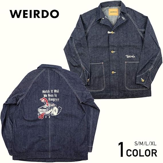 Amazon ウィアード デニム ジャケット カバーオール メンズ Weirdo Weirdolight Ranch Denim Coverall Gladhand グラッドハンド Gangsterville ギャングスタービル Old Crow オールドクロウ S Indigo コート ジャケット 通販