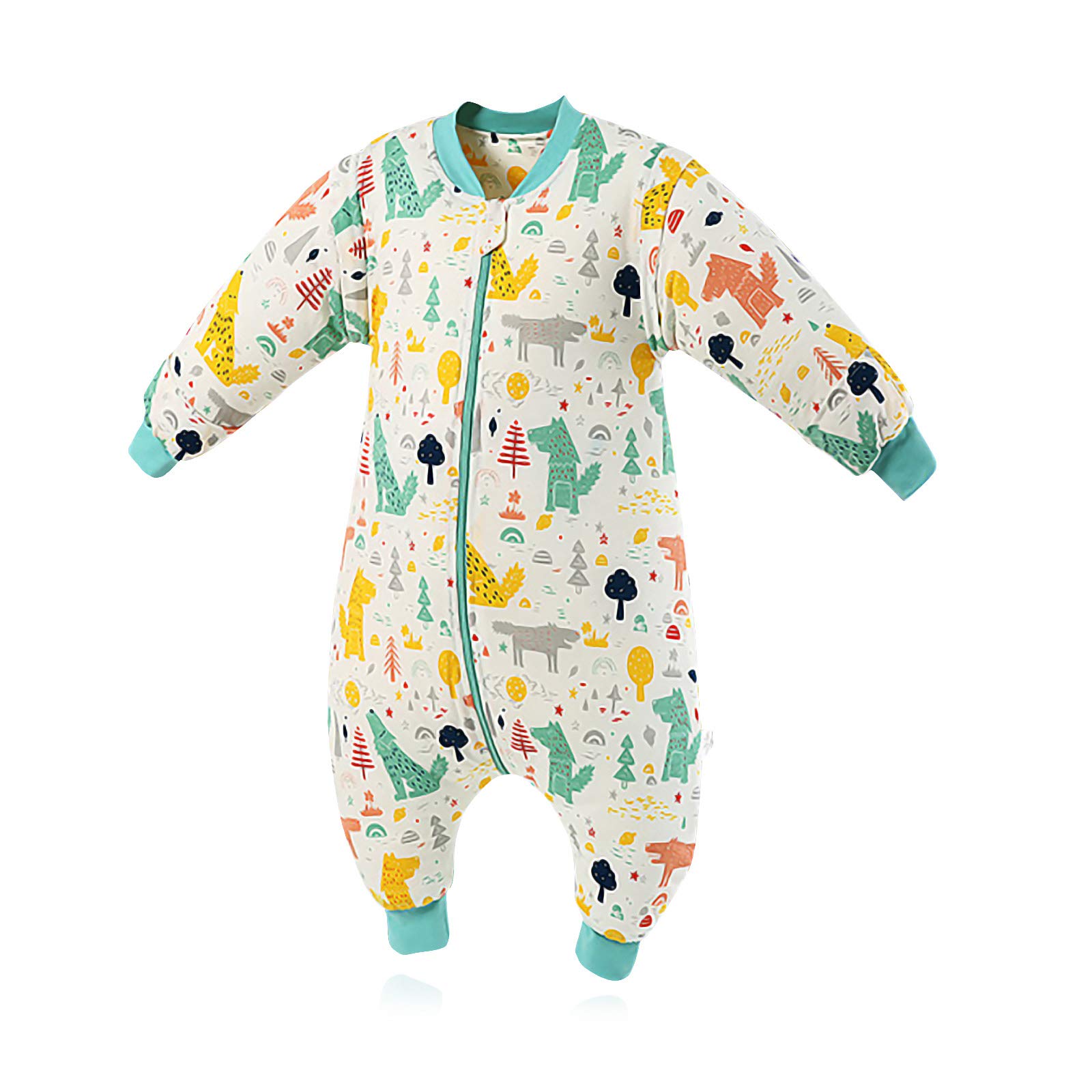 SONARIN Baby Sleeping Bag Baby Sleep Sack Split Leg with Removable Sleeves,3.5 Tog Organic Cotton Sleeping Bag Various Sizes from 6 Months to 6 Years Old